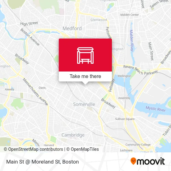 Main St @ Moreland St map