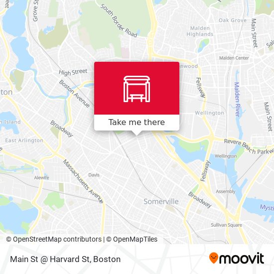 Main St @ Harvard St map