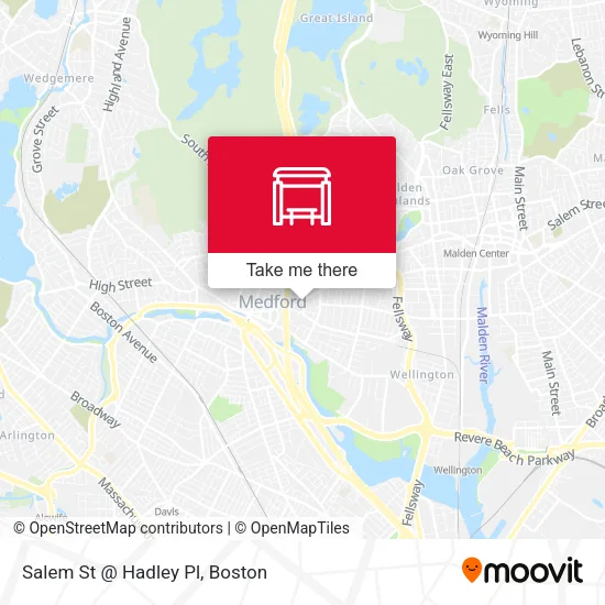 Mapa de Salem St @ Hadley Pl