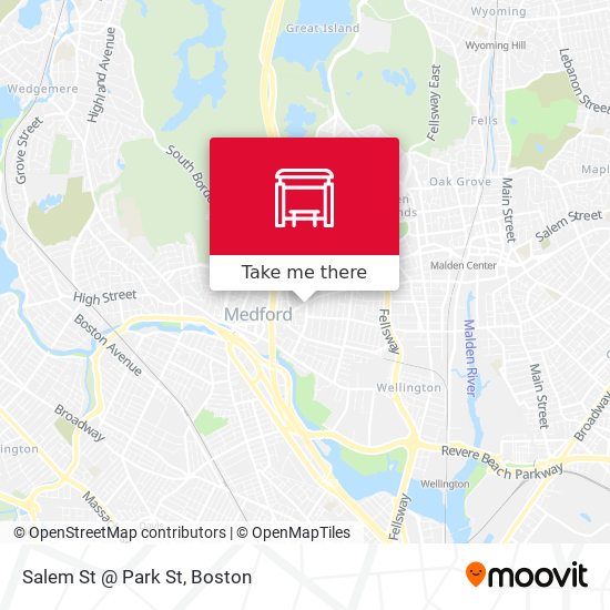 Mapa de Salem St @ Park St