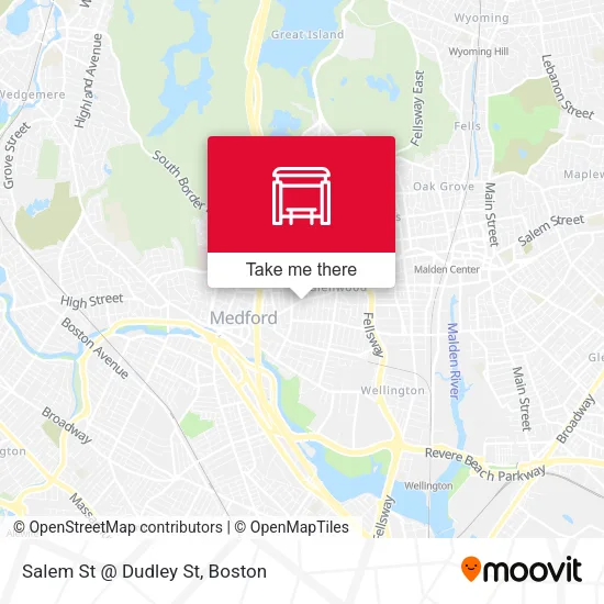 Mapa de Salem St @ Dudley St