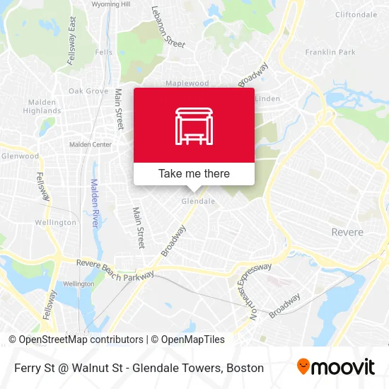 Mapa de Ferry St @ Walnut St - Glendale Towers