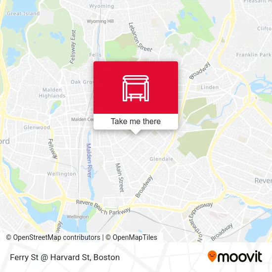 Mapa de Ferry St @ Harvard St