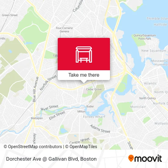 Mapa de Dorchester Ave @ Gallivan Blvd