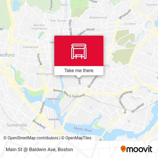 Main St @ Baldwin Ave map