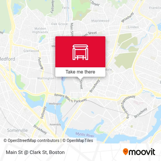 Main St @ Clark St map