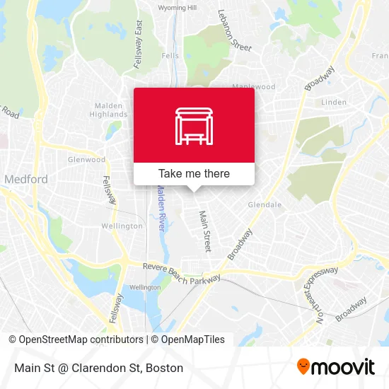 Main St @ Clarendon St map