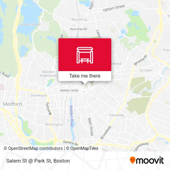 Mapa de Salem St @ Park St