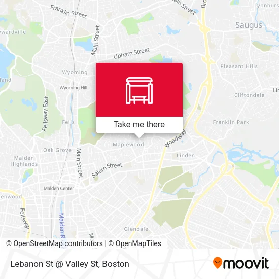 Mapa de Lebanon St @ Valley St