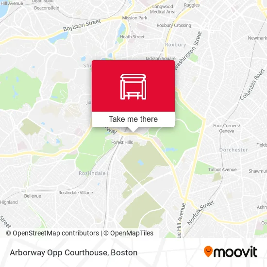 Mapa de Arborway Opp Courthouse