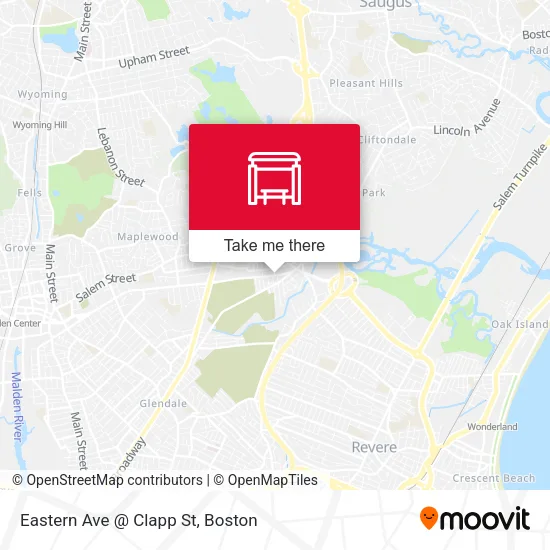 Eastern Ave @ Clapp St map