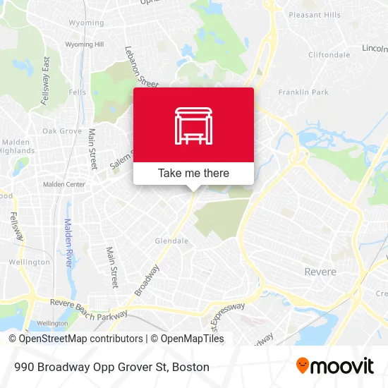 990 Broadway Opp Grover St map