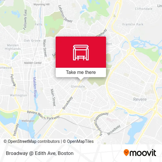 Mapa de Broadway @ Edith Ave