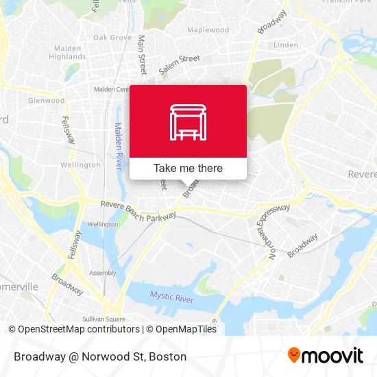 Mapa de Broadway @ Norwood St