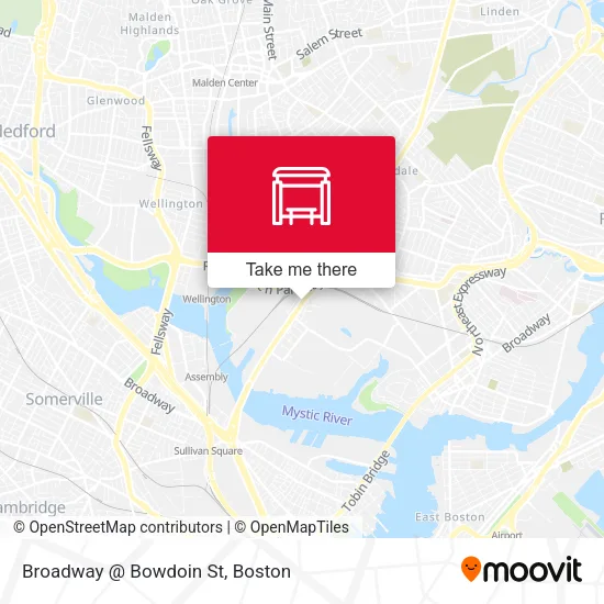 Mapa de Broadway @ Bowdoin St