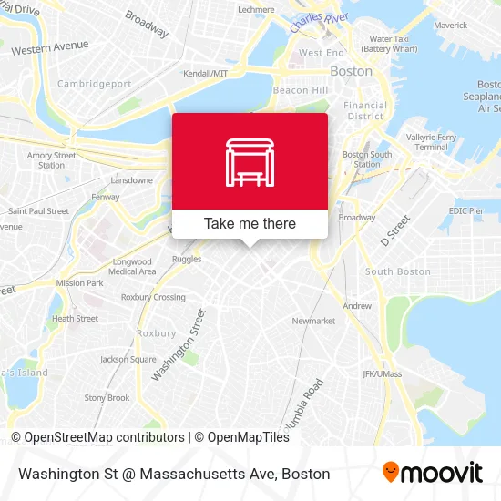 Washington St @ Massachusetts Ave map