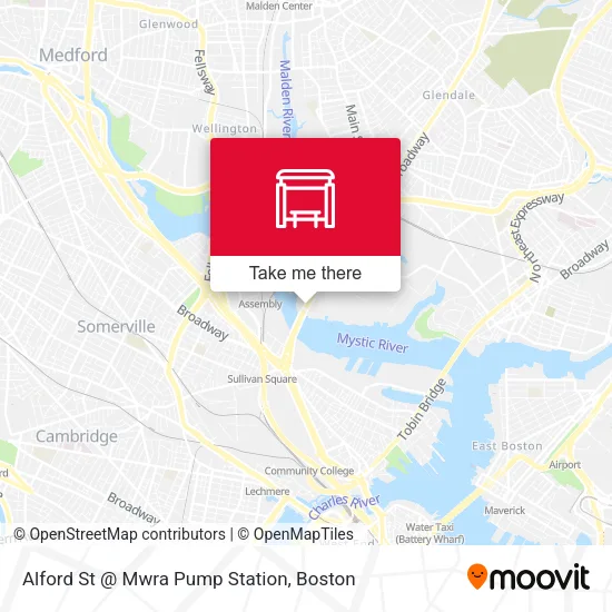 Alford St @ Mwra Pump Station map