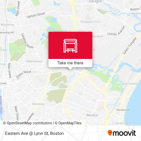 Eastern Ave @ Lynn St map