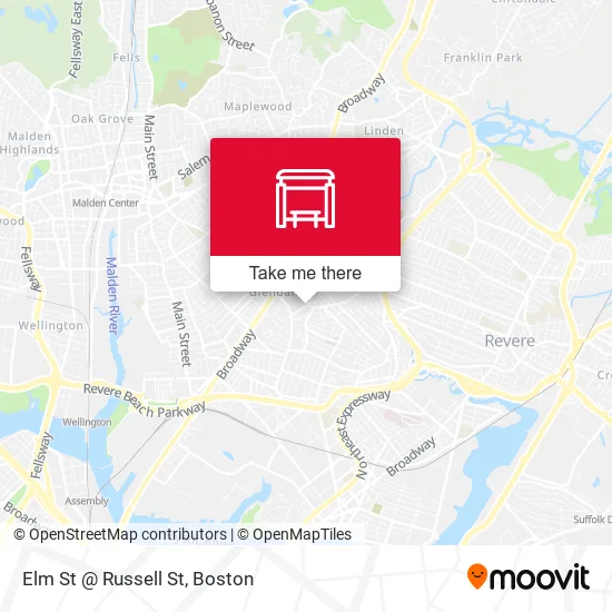 Mapa de Elm St @ Russell St