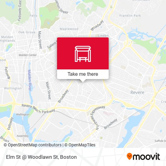 Mapa de Elm St @ Woodlawn St