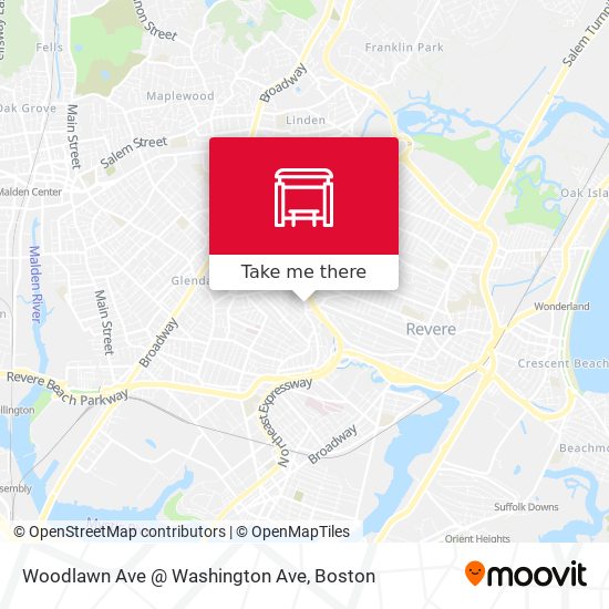 Woodlawn Ave @ Washington Ave map