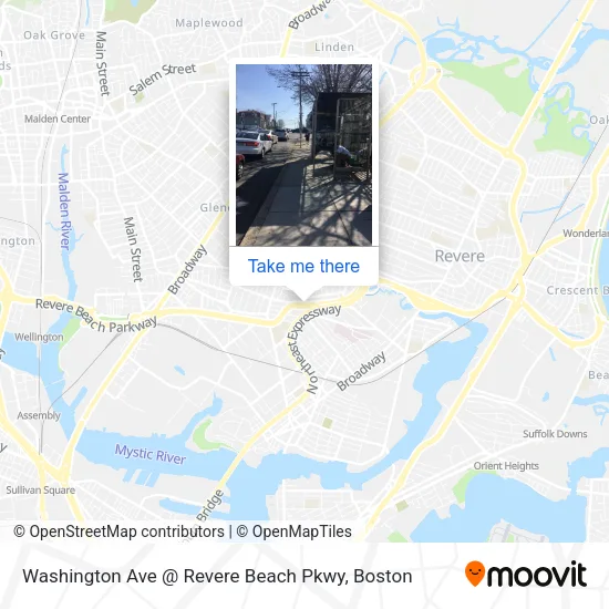Mapa de Washington Ave @ Revere Beach Pkwy