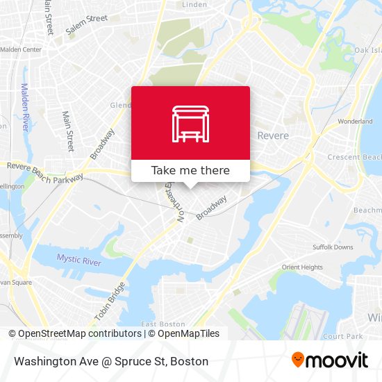 Washington Ave @ Spruce St map