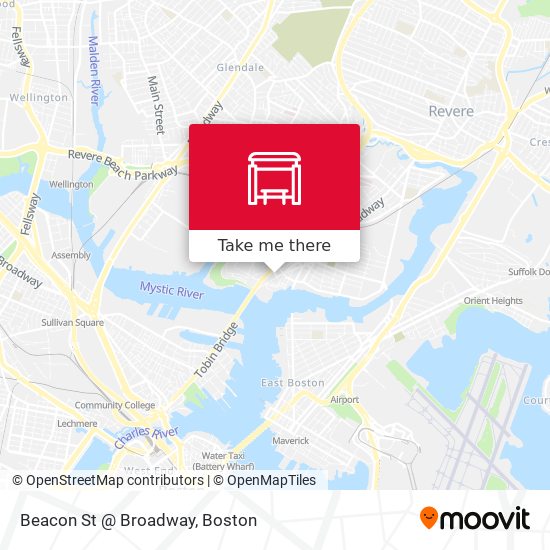 Beacon St @ Broadway map