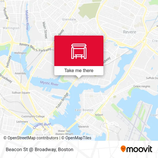 Mapa de Beacon St @ Broadway