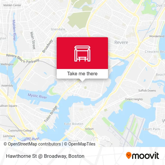 Mapa de Hawthorne St @ Broadway