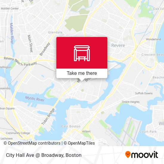 Mapa de City Hall Ave @ Broadway