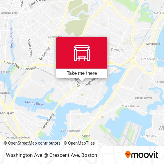 Mapa de Washington Ave @ Crescent Ave