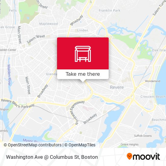 Mapa de Washington Ave @ Columbus St