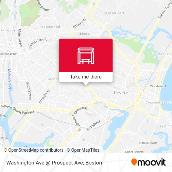 Washington Ave @ Prospect Ave map