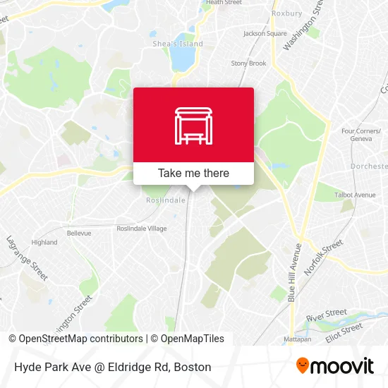 Hyde Park Ave @ Eldridge Rd map