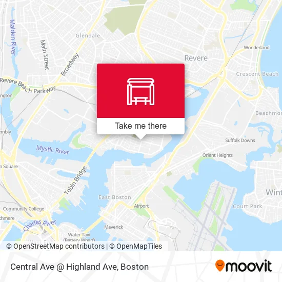 Central Ave @ Highland Ave map