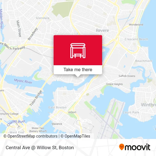 Central Ave @ Willow St map
