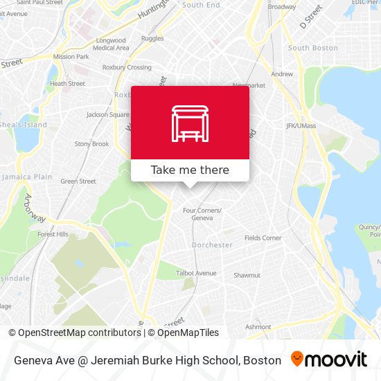 Geneva Ave @ Jeremiah Burke High School map