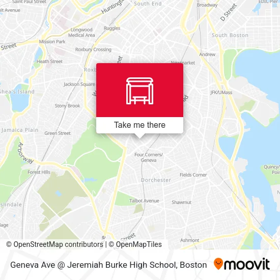 Geneva Ave @ Jeremiah Burke High School map