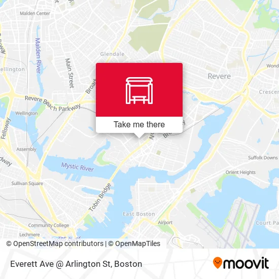 Everett Ave @ Arlington St map