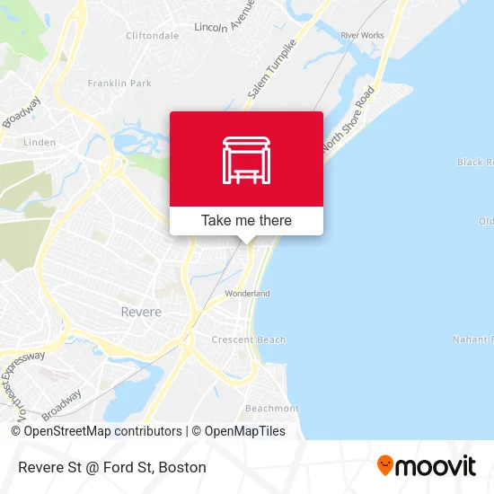 Revere St @ Ford St map