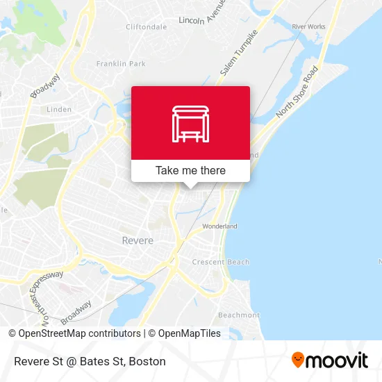 Revere St @ Bates St map