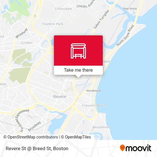 Revere St @ Breed St map
