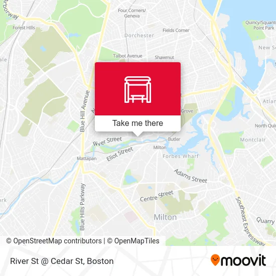 River St @ Cedar St map