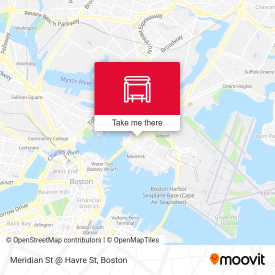 Mapa de Meridian St @ Havre St