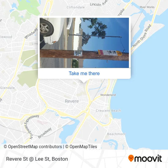 Revere St @ Lee St map