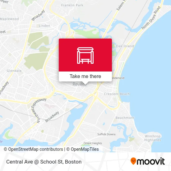 Mapa de Central Ave @ School St