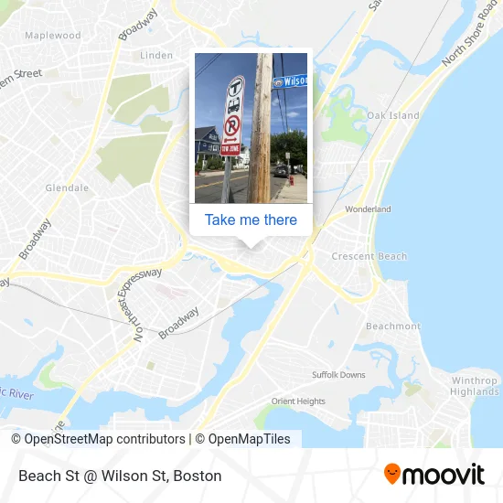 Mapa de Beach St @ Wilson St
