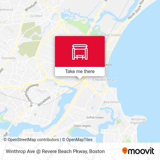 Winthrop Ave @ Revere Beach Pkway map