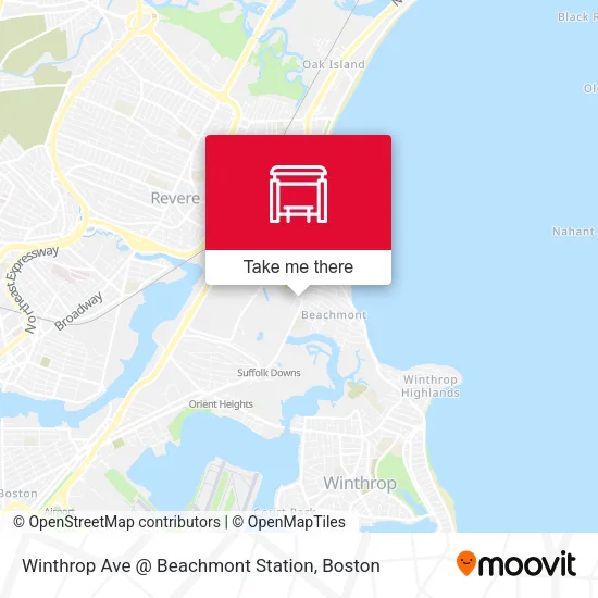 Mapa de Winthrop Ave @ Beachmont Station